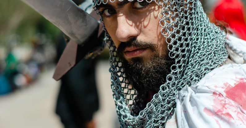 Chainmail - Portrait of Man in Knight in Chainmail