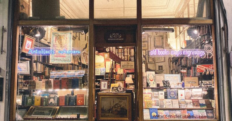 Engravings - Facade of Bookstore with Old Books and Maps
