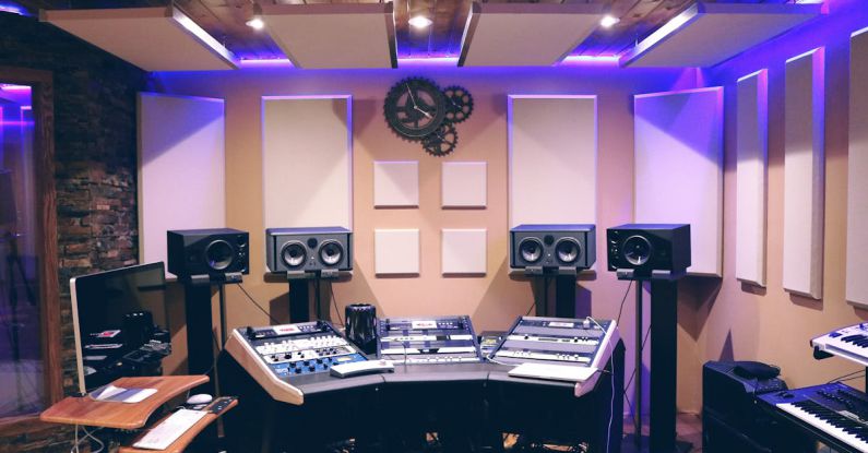 Studio - Recording Studio With Ultra Violet Florescent
