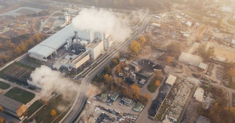 Gas Forge - White Smoke Coming Out from A Building