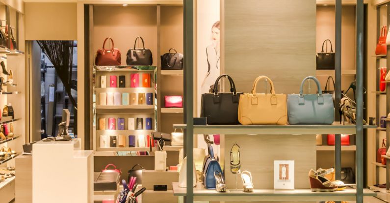 Shop - Assorted-color Leather Bag Display Inside Room